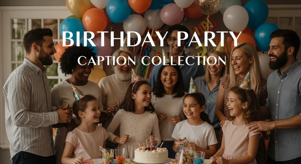 Birthday Party Caption Collection