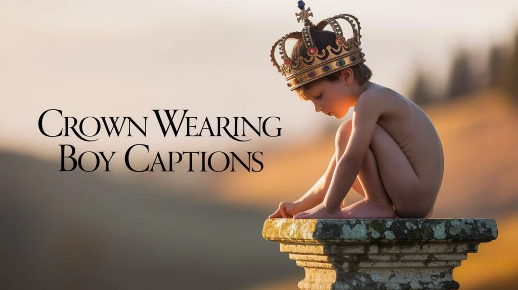 Crown Wearing Boy Captions