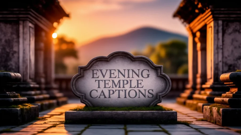 Evening Temple Captions