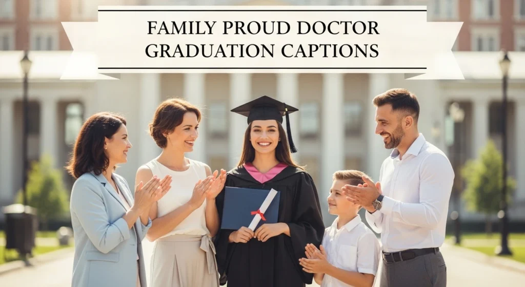 Family Proud Doctor Graduation Captions