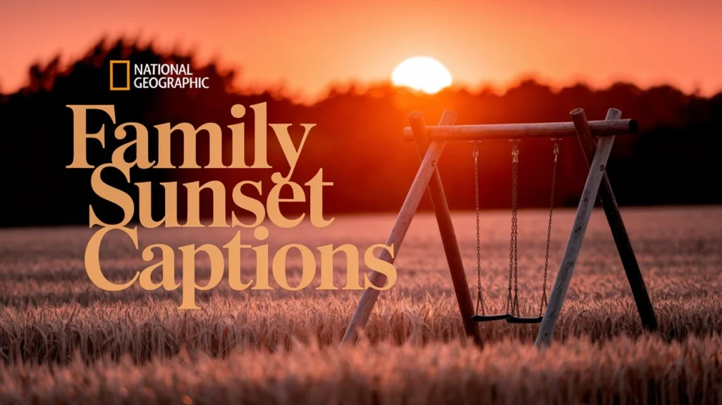 Family Sunset Captions