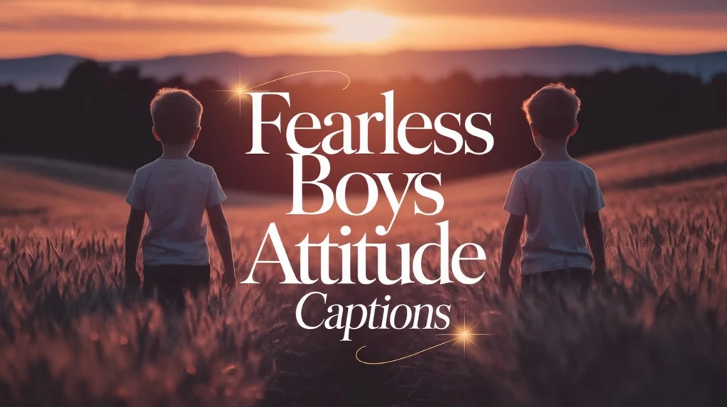 Fearless Boys Attitude Captions