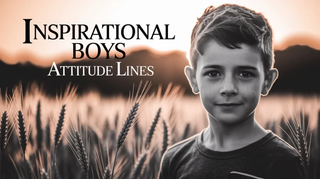 Inspirational Boys Attitude Lines