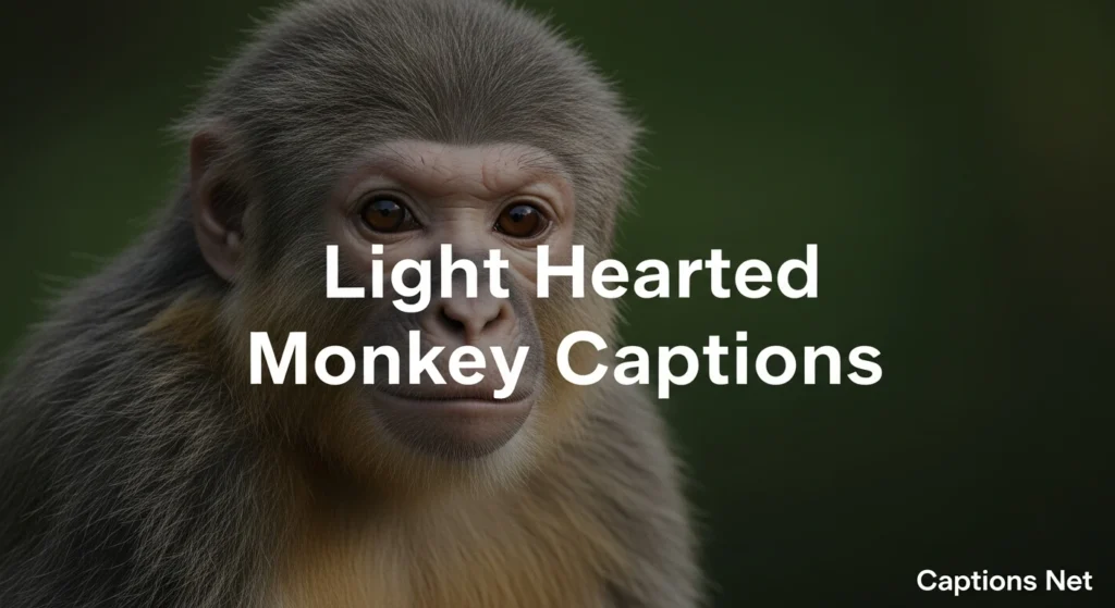 Light Hearted Monkey Captions