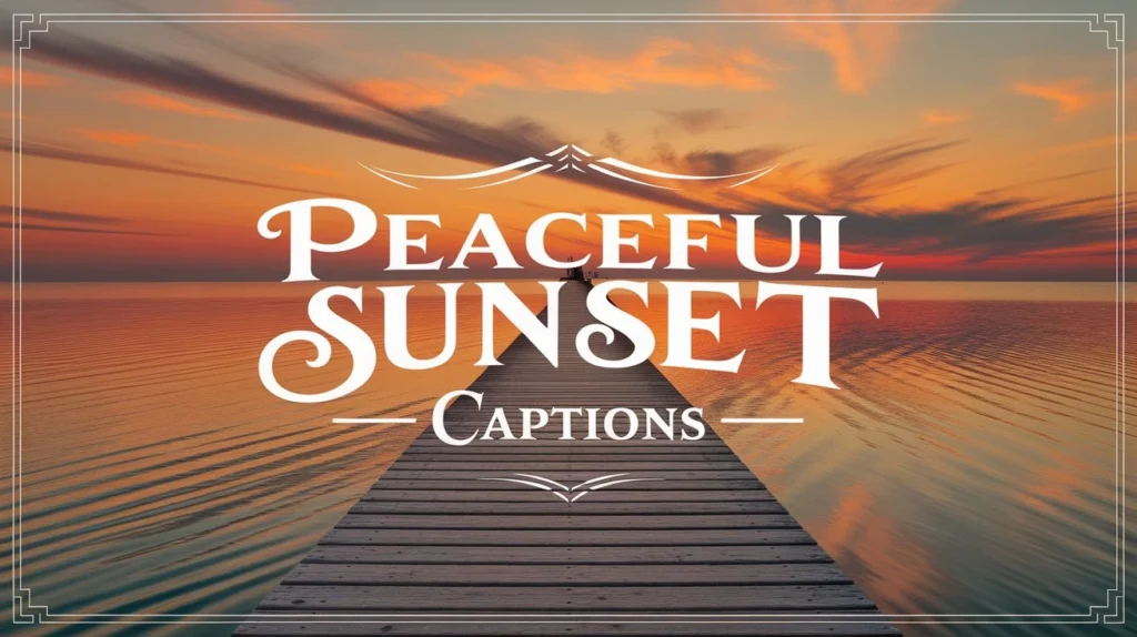 Peaceful Sunset Captions