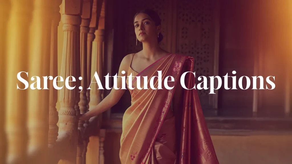 Saree Attitude Captions