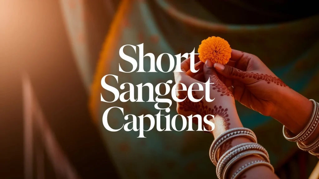Short Sangeet Captions