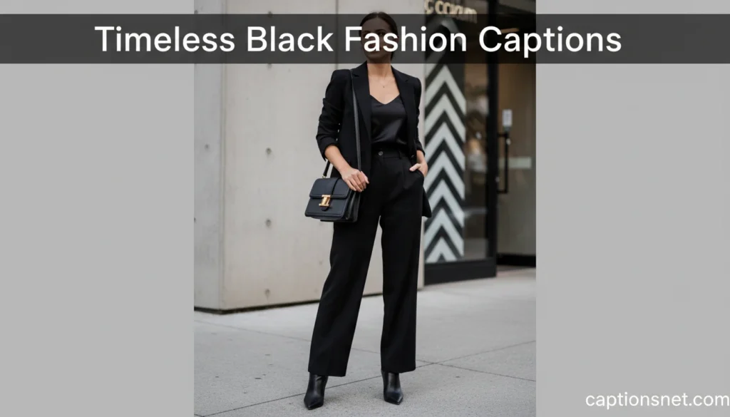 Timeless Black Fashion Captions
