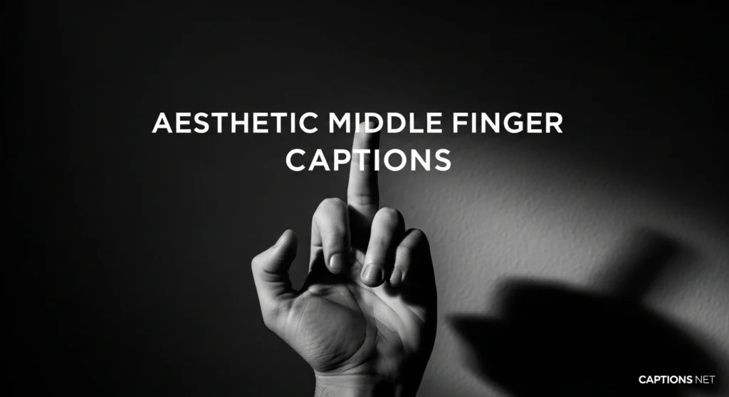 Aesthetic Middle Finger Captions