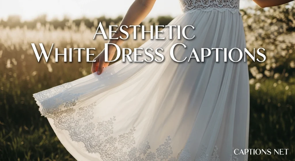 Aesthetic White Dress Captions