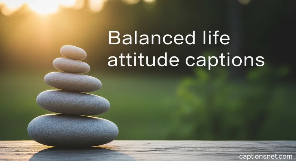 Balanced life attitude captions