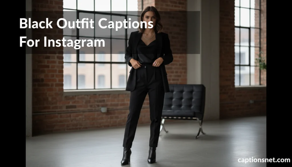 Black Outfit Captions For Instagram