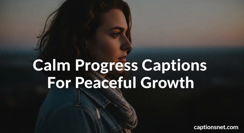 Calm Progress Captions For Peaceful Growth