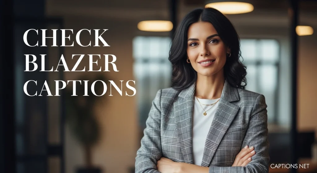 Check Blazer Captions