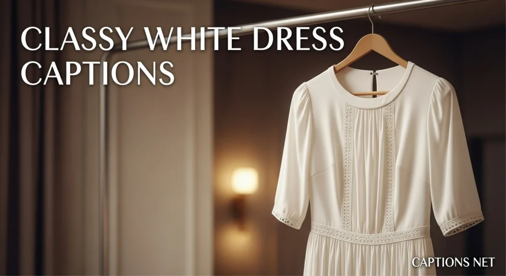 Classy White Dress Captions