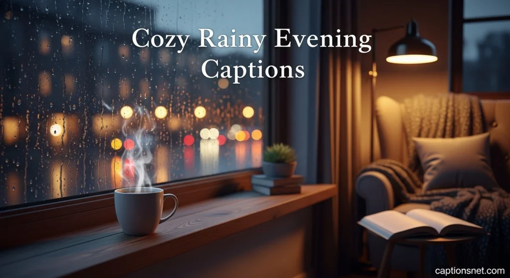 Cozy Rainy Evening Captions
