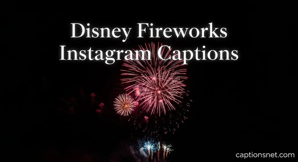 Disney Fireworks Instagram Captions