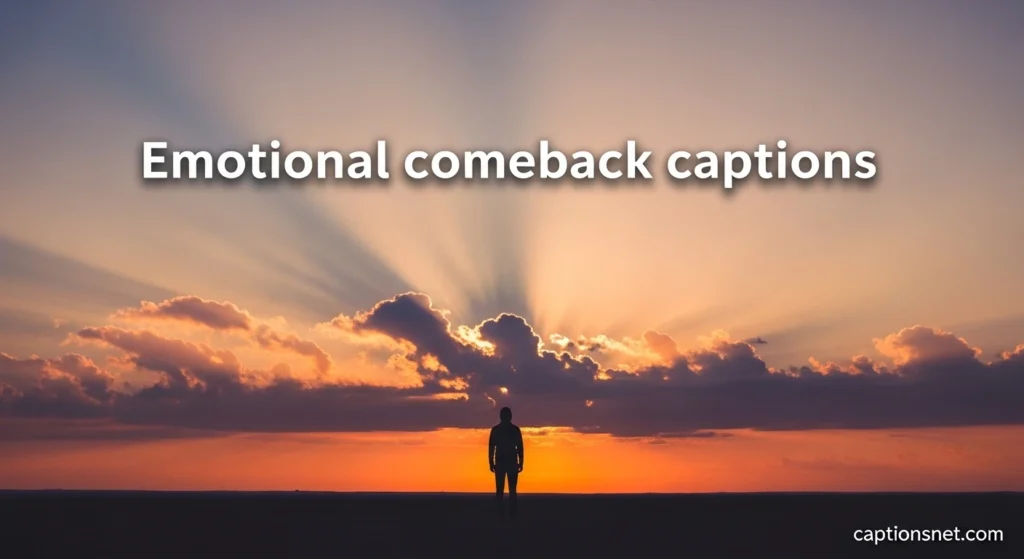 Emotional comeback captions