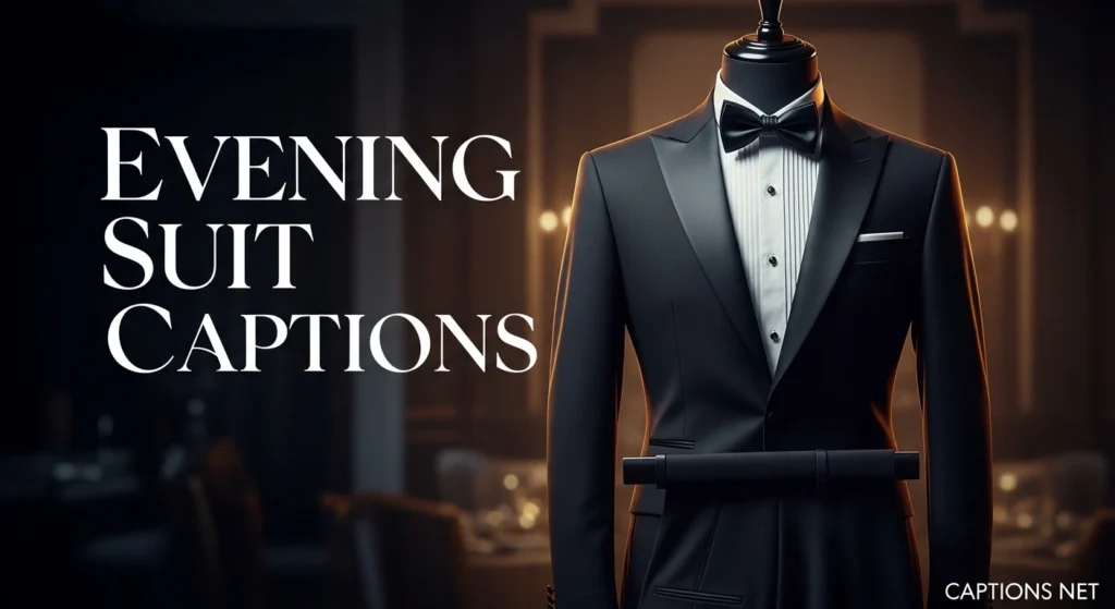 Evening Suit Captions