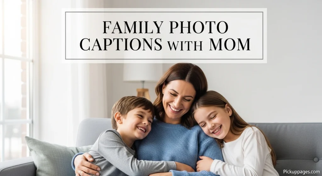 Family Photo Captions with Mom