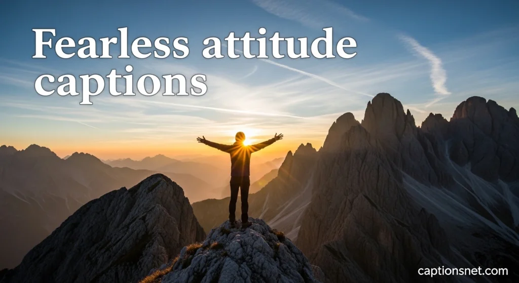 Fearless attitude captions