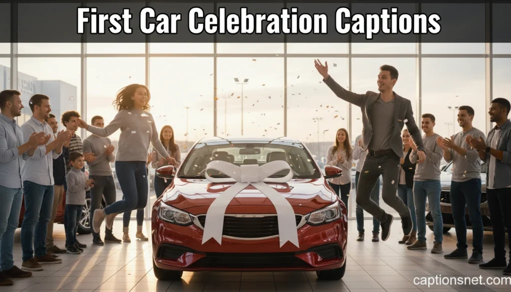 First Car Celebration Captions