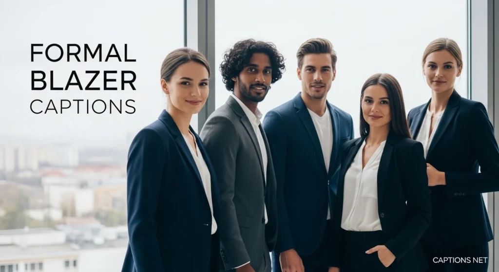 Formal Blazer Captions