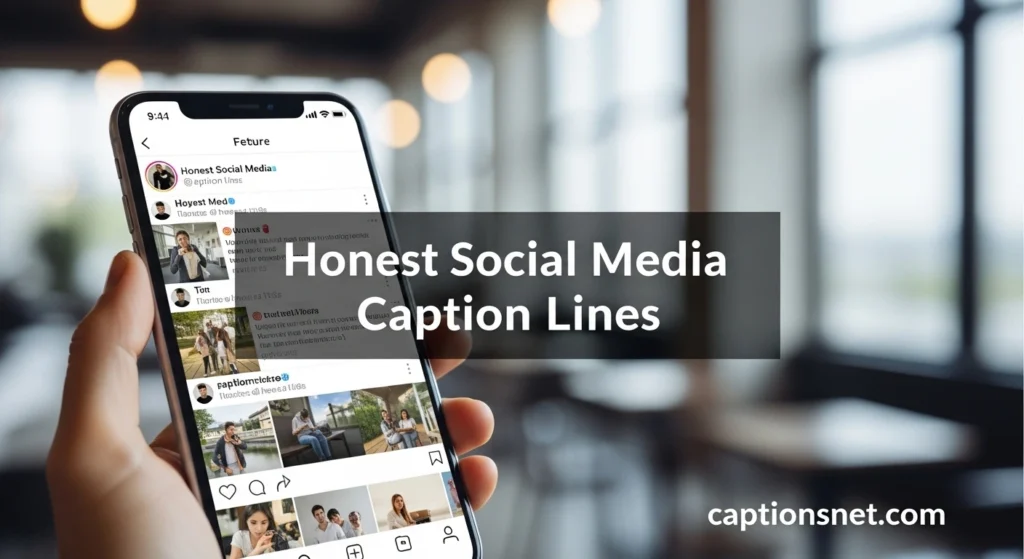 Honest Social Media Caption Lines