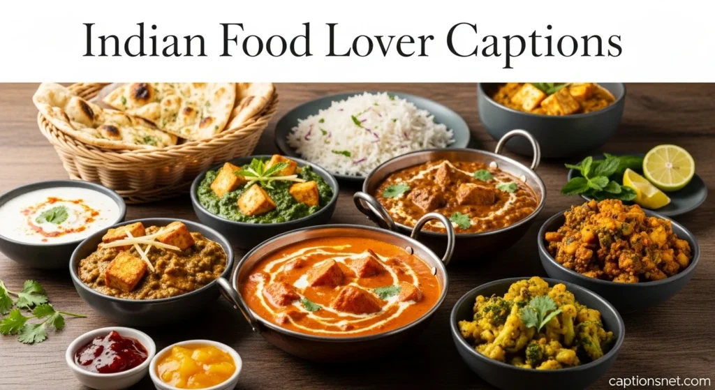 Indian Food Lover Captions