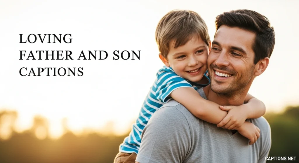 Loving Father and Son Captions