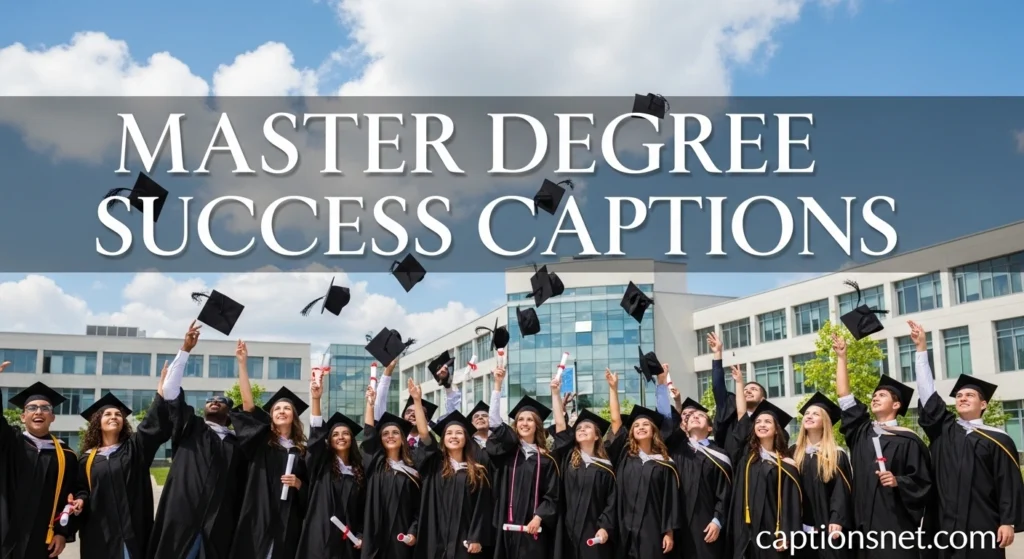 Master Degree Success Captions