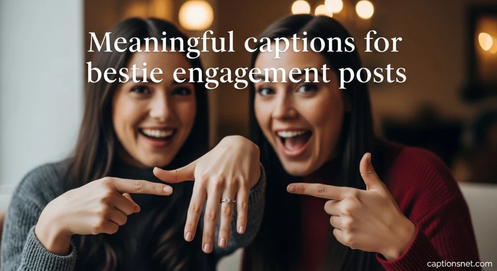 Meaningful captions for bestie engagement posts