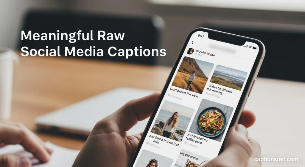 Meaningful Raw Social Media Captions