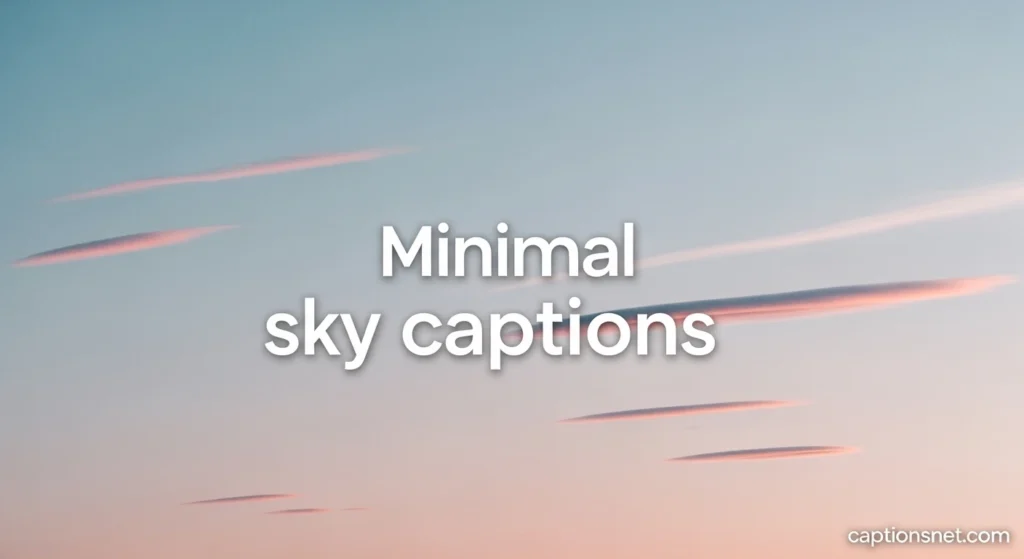 Minimal sky captions
