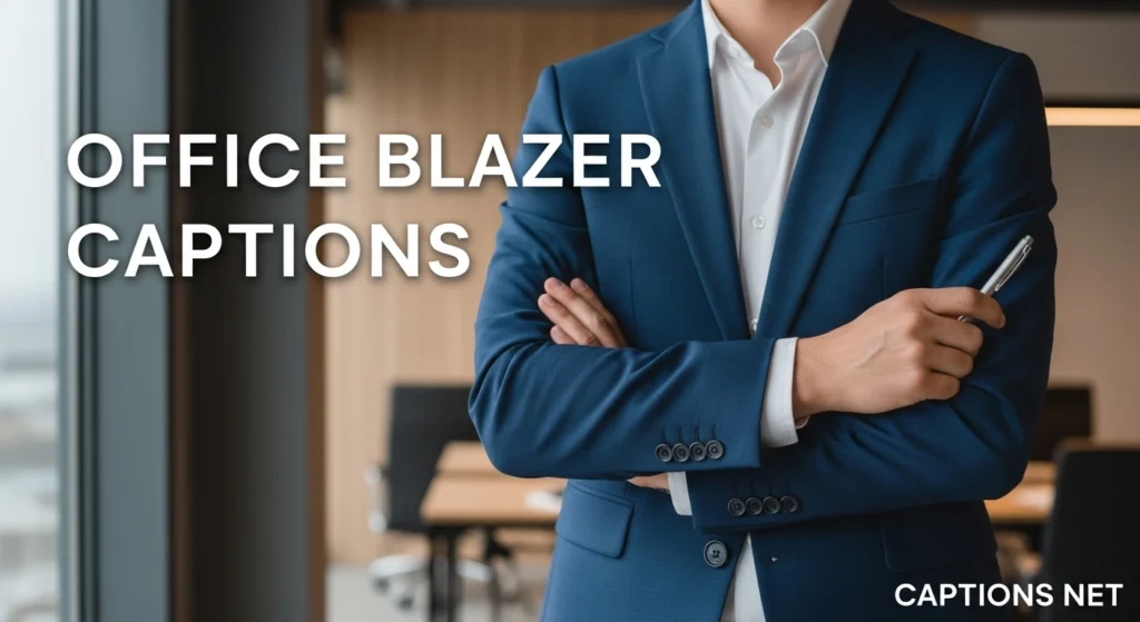 Office Blazer Captions