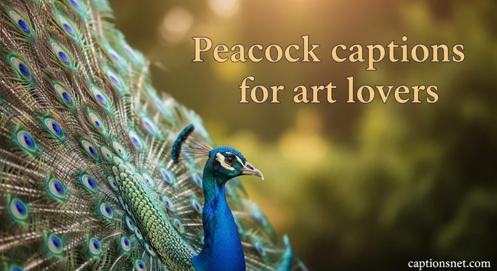 Peacock captions for art lovers