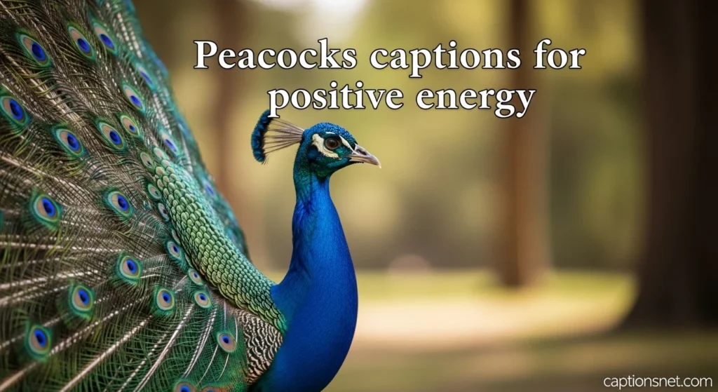 Peacocks captions for positive energy