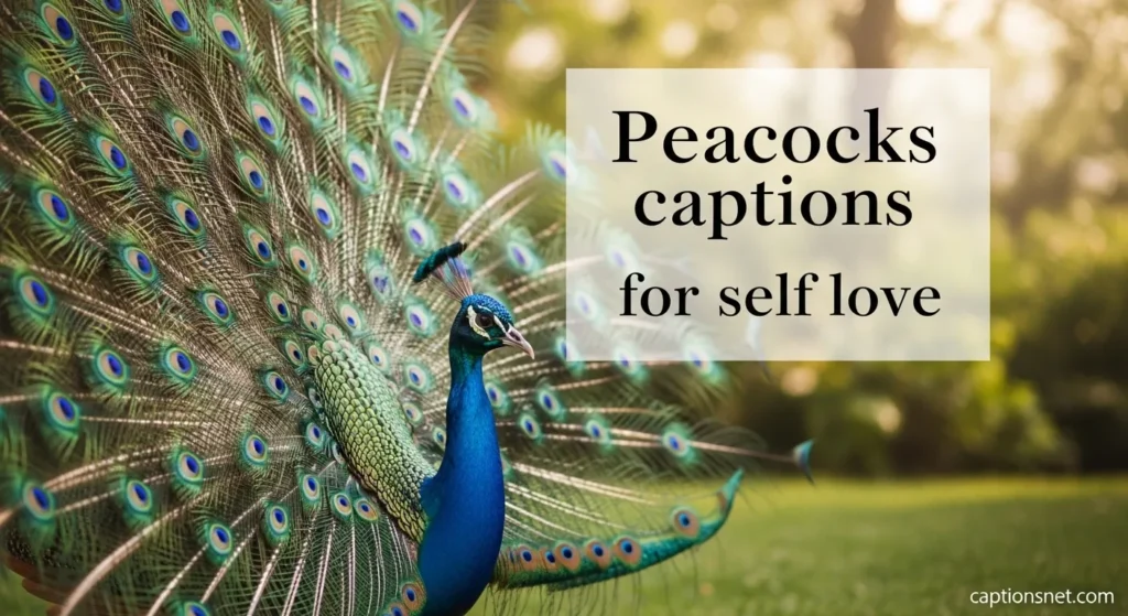 Peacocks captions for self love