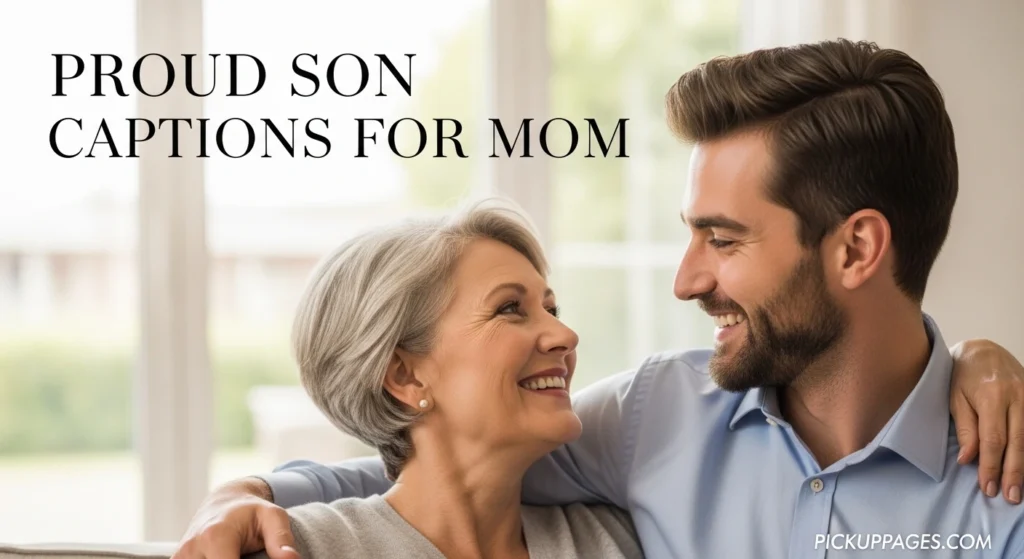 Proud Son Captions for Mom