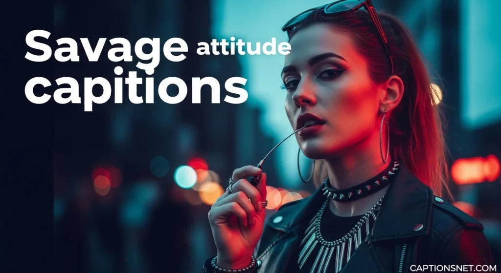Savage attitude captions