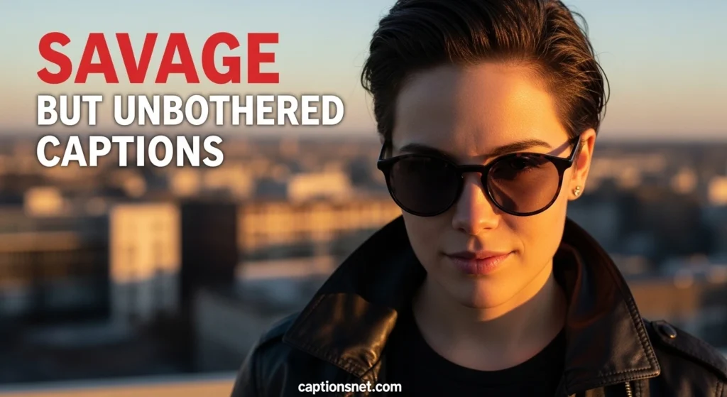 Savage But Unbothered Captions