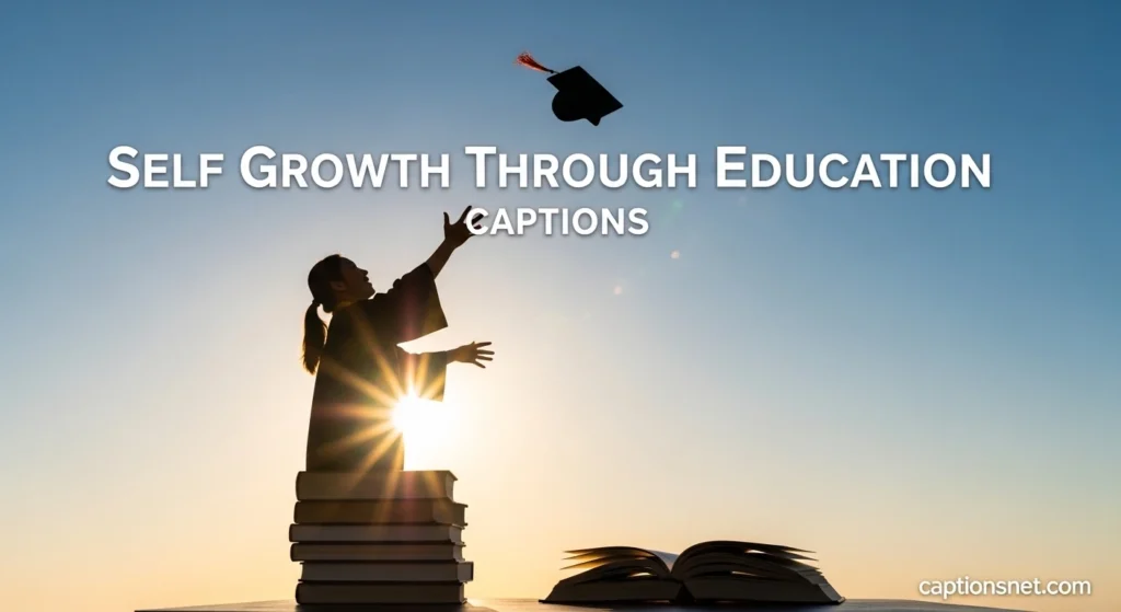Self Growth Through Education Captions