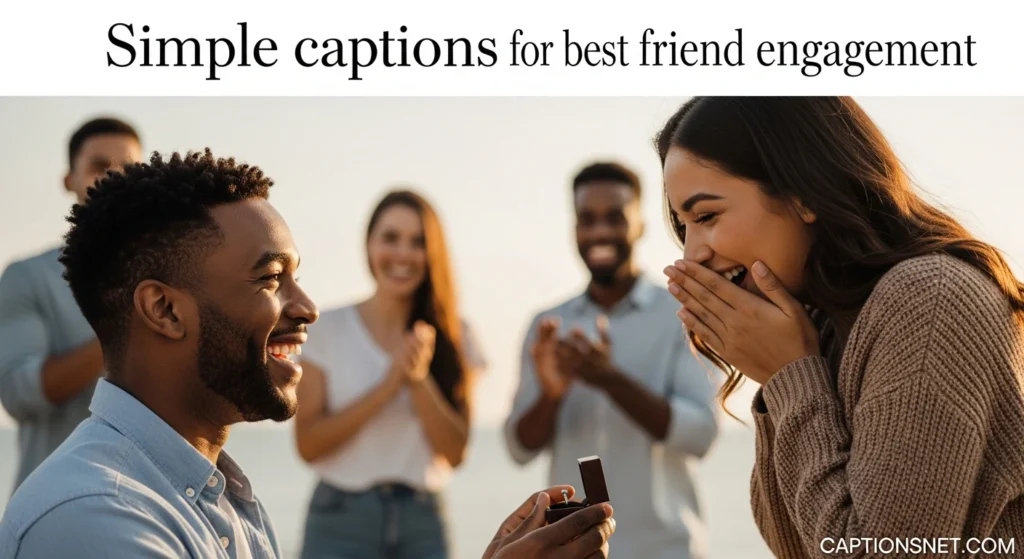 Simple captions for best friend engagement