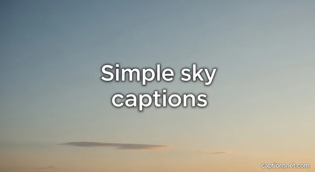 Simple sky captions