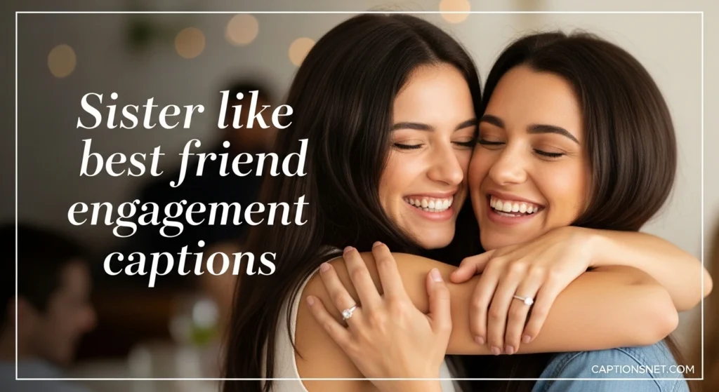 Sister like best friend engagement captions