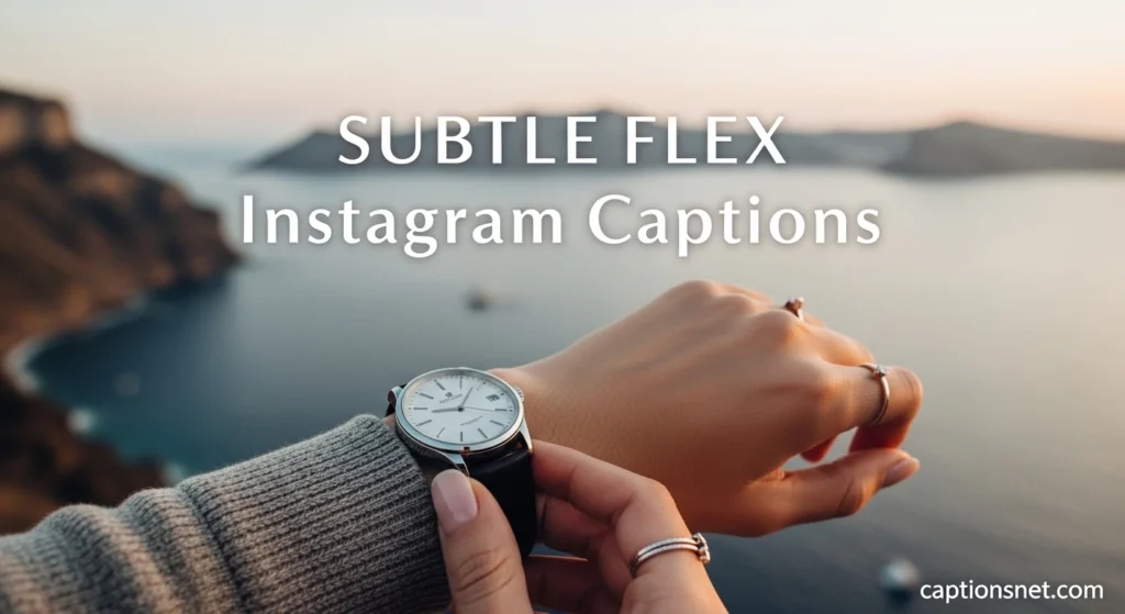 Subtle Flex Instagram Captions
