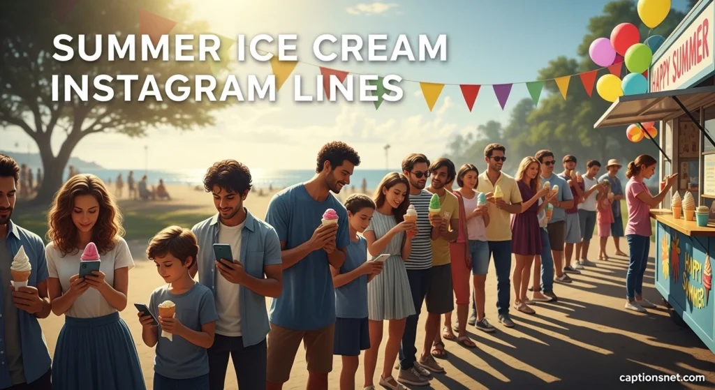 Summer Ice Cream Instagram Lines