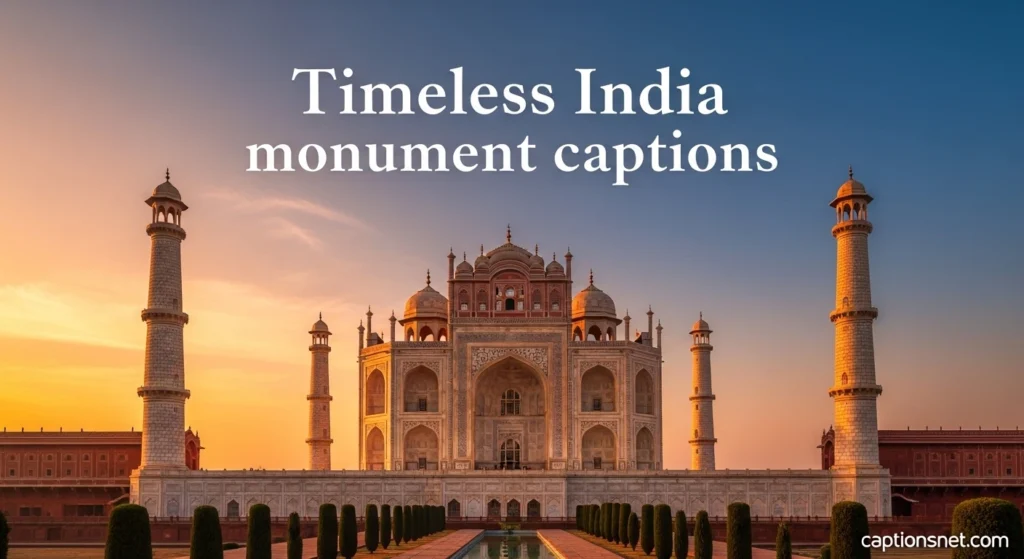 Timeless India monument captions