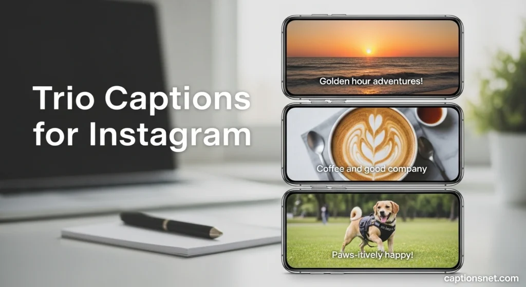 Trio Captions for Instagram