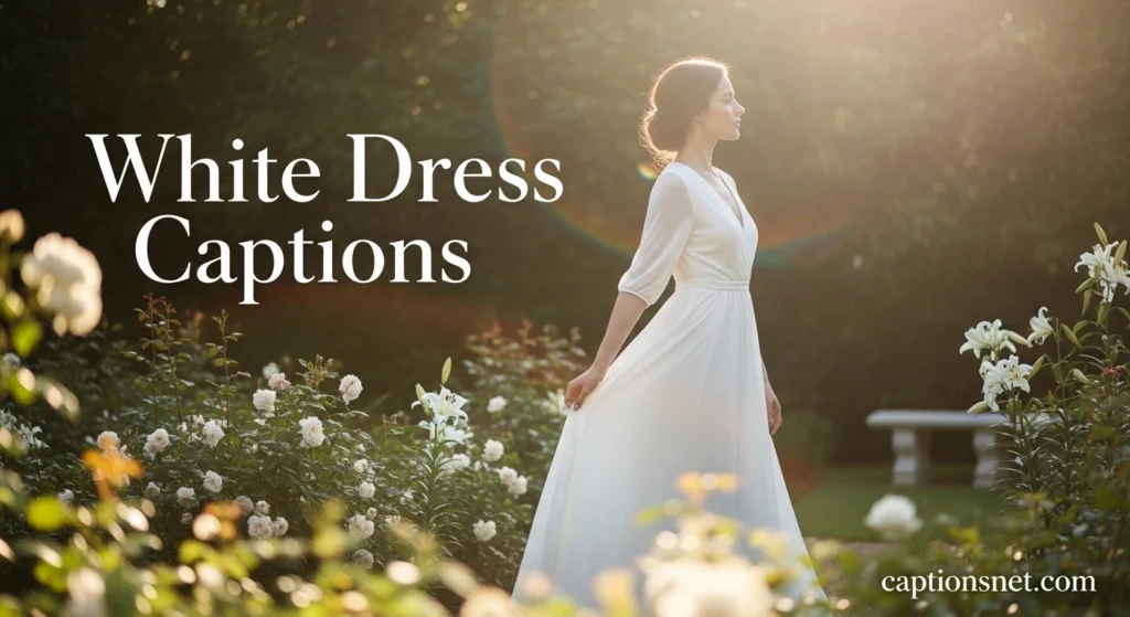 White Dress Captions